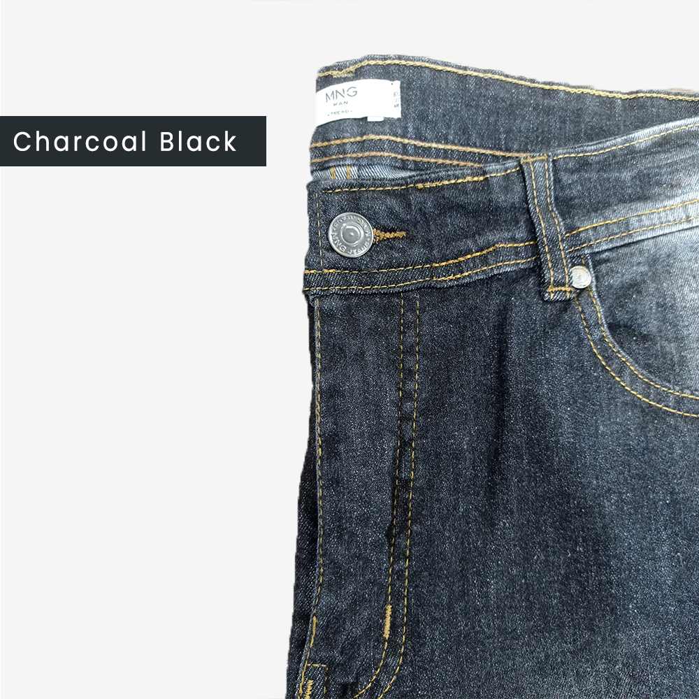 Mango Men's Straight Pattern Stretchable Jeans