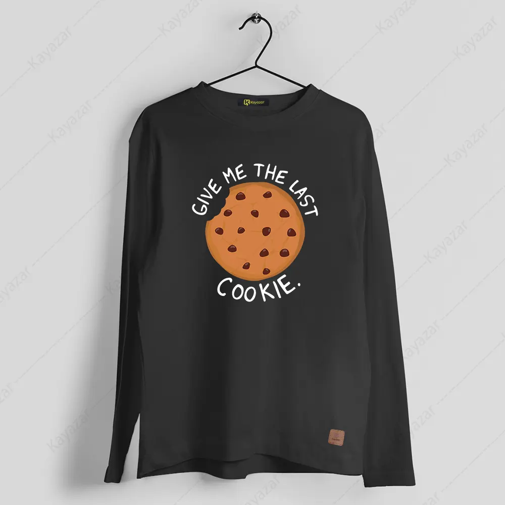 Men's Full Sleeves Round Neck T-Shirt Cookie (Permanent Print)