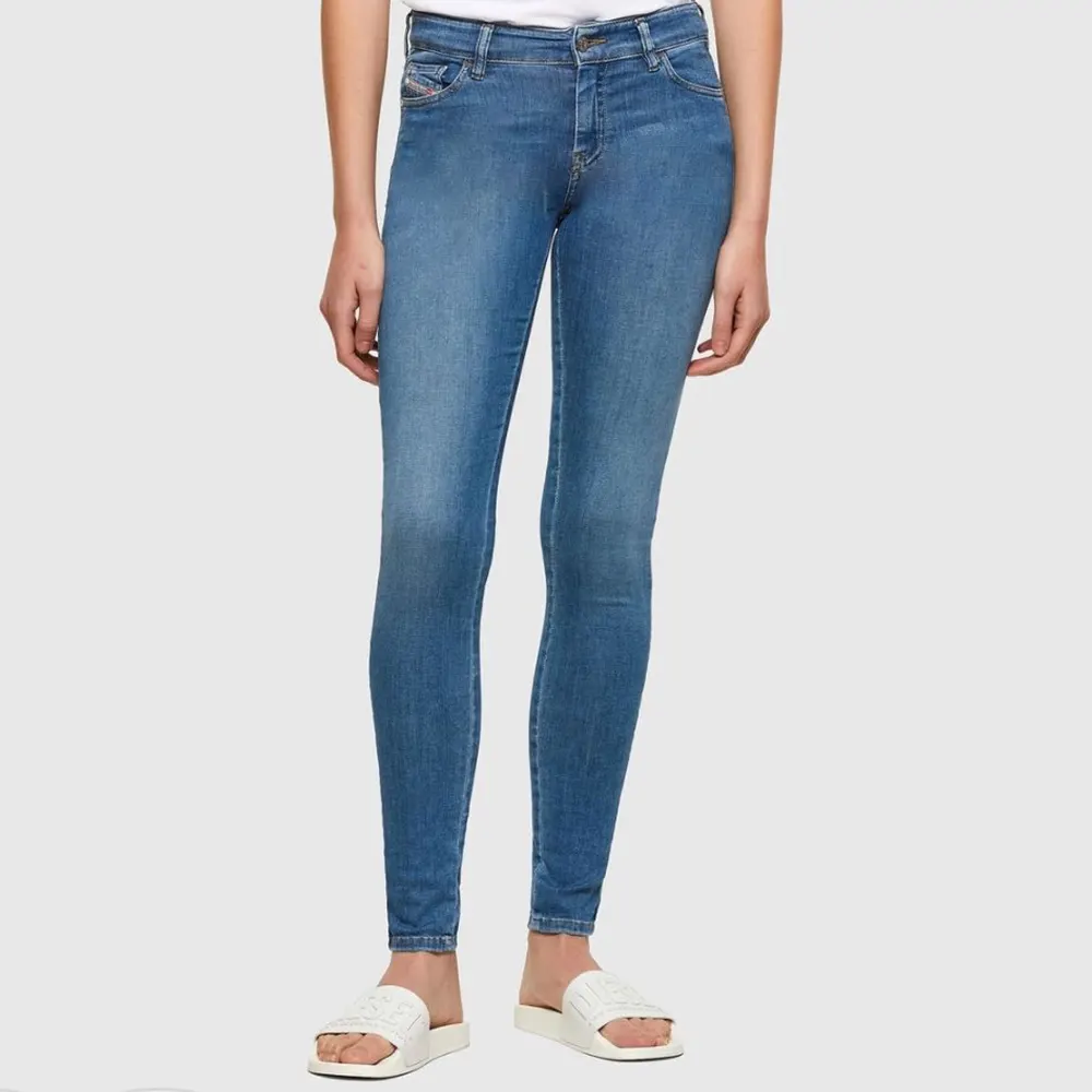 Branded High Rise Skinny Jeans for Girls Denim Blue