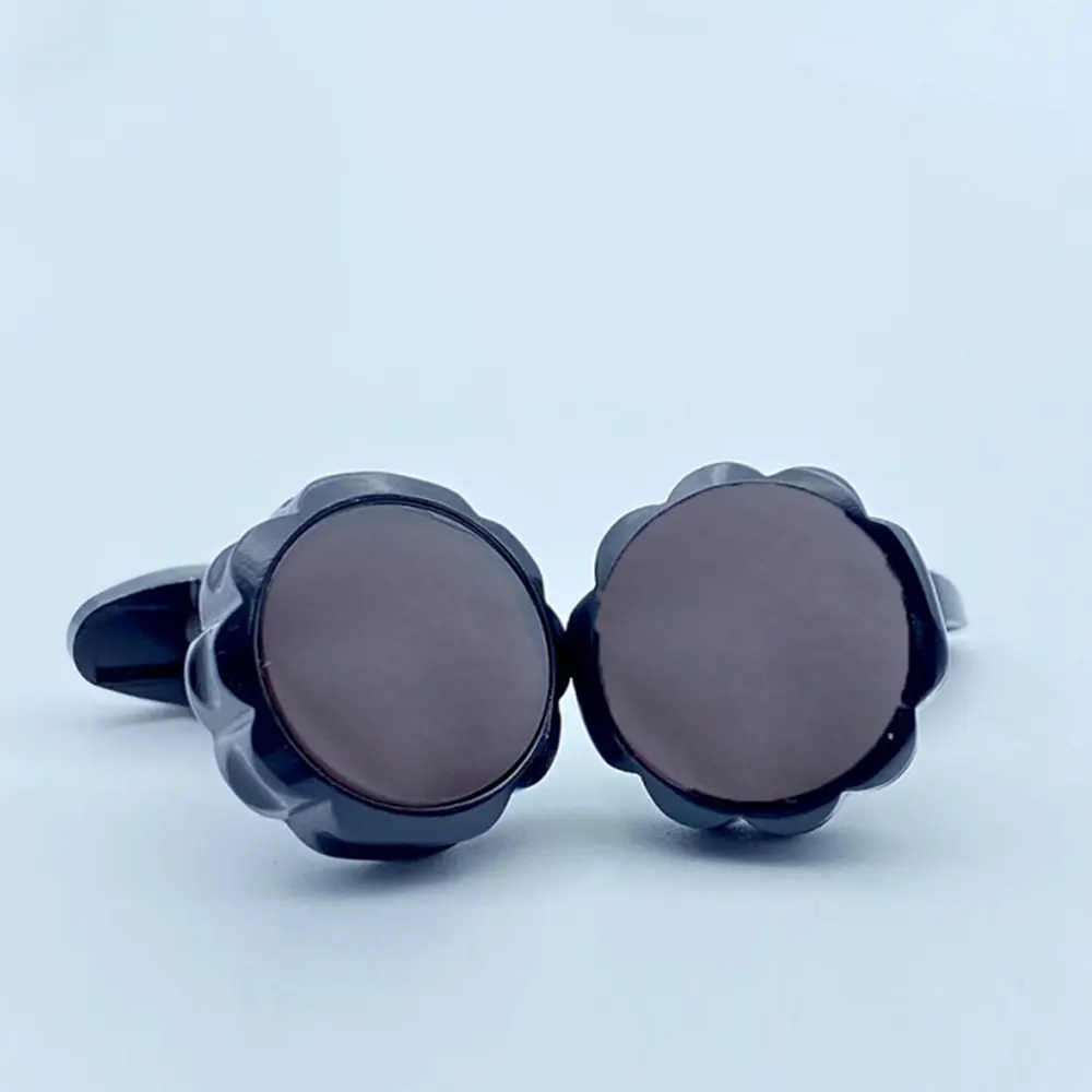 Stylish Men's Cufflink Black Stone