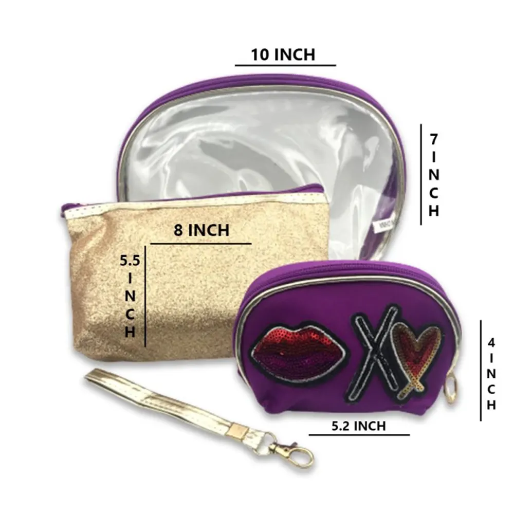 Vanity Pouch 3in1 Purple