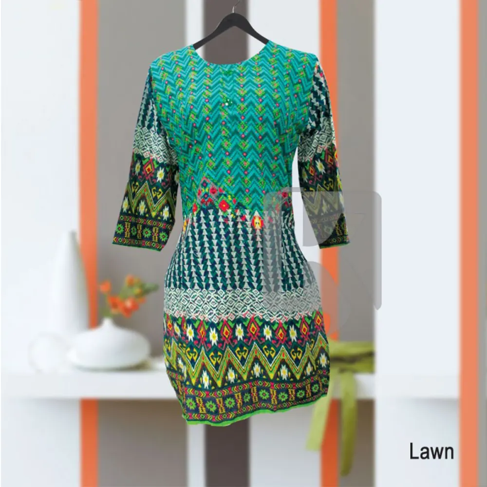 Full Green Printed Kurti 80x80 (KL7860251285)