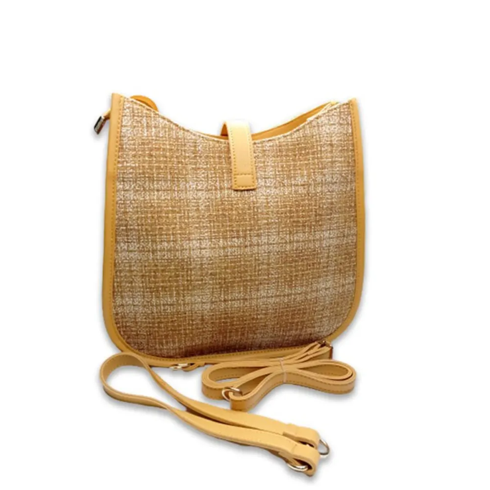 Jute Hand Bag Yellow Medium