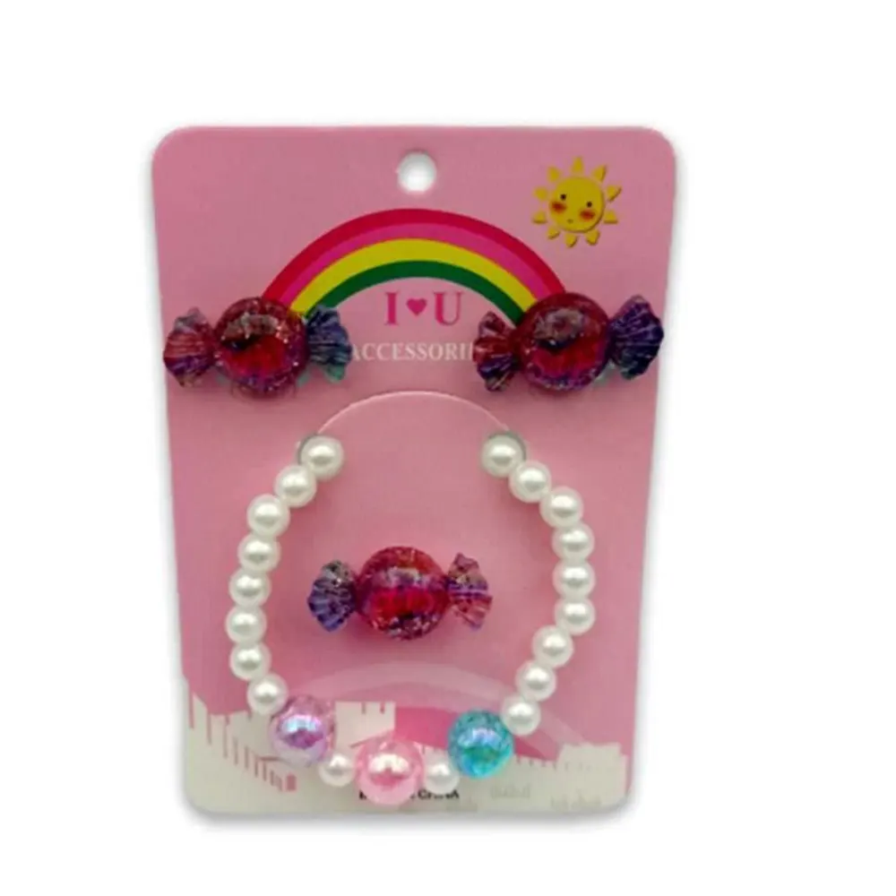 Kids Toffee Bracelet,Rings & Tops White