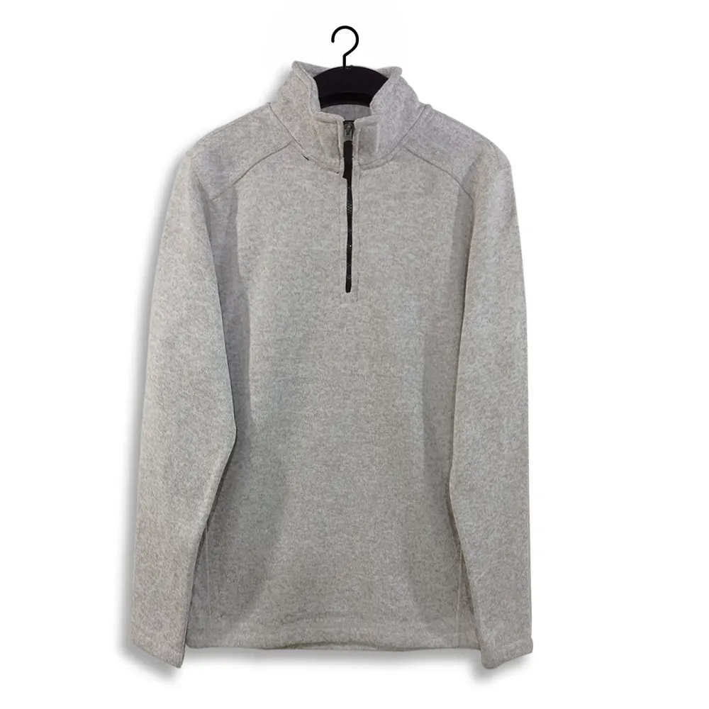 Brownish Grey Mock Neck For Men (Fleece Stuff)