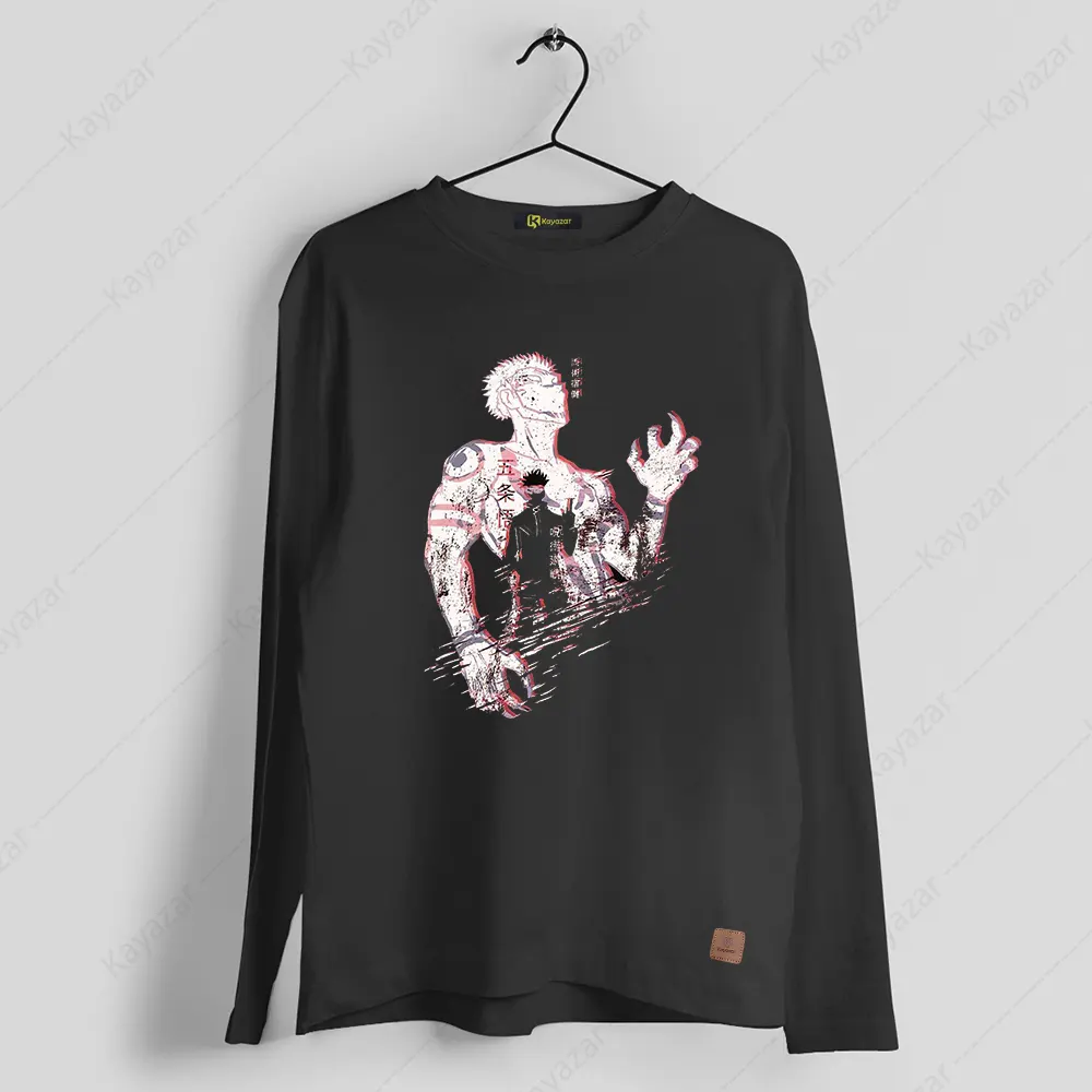 Men's Full Sleeves Round Neck T-Shirt Jujutsu-Kaisen (Permanent Print)