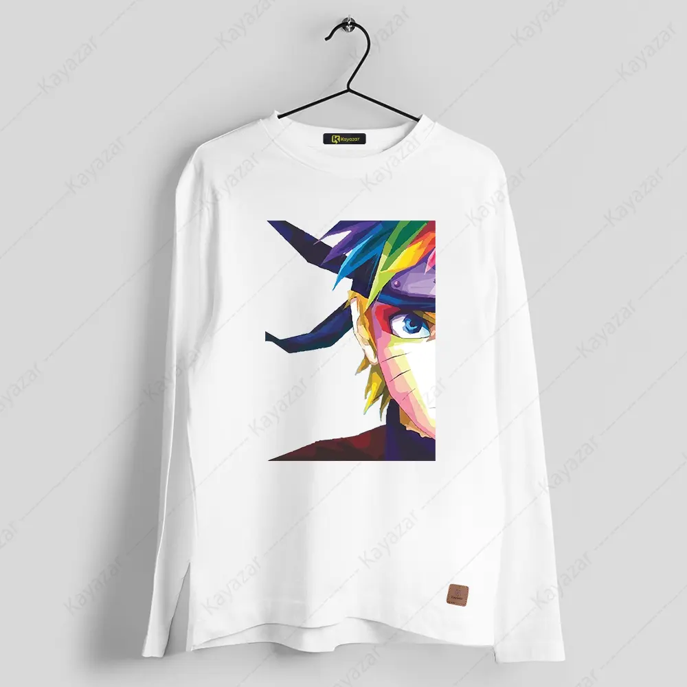 Men's Full Sleeves Round Neck T-Shirt Naruto (Permanent Print)