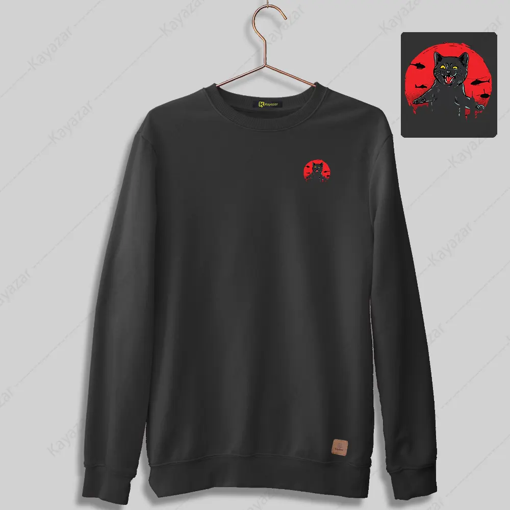 Permanent Print Sweatshirt For Men's - Catzilla-2
