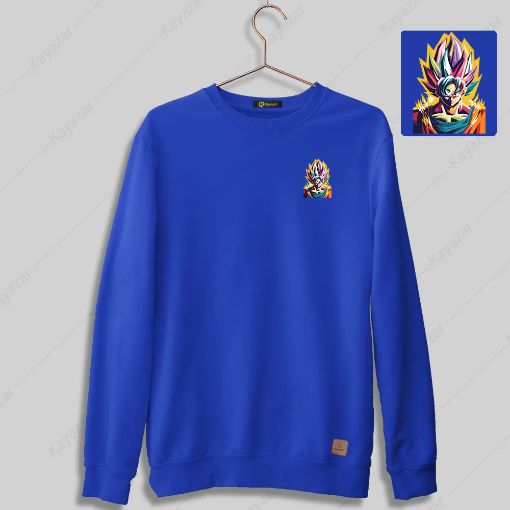 Permanent Print Sweatshirt For Men's - Goku-Multi