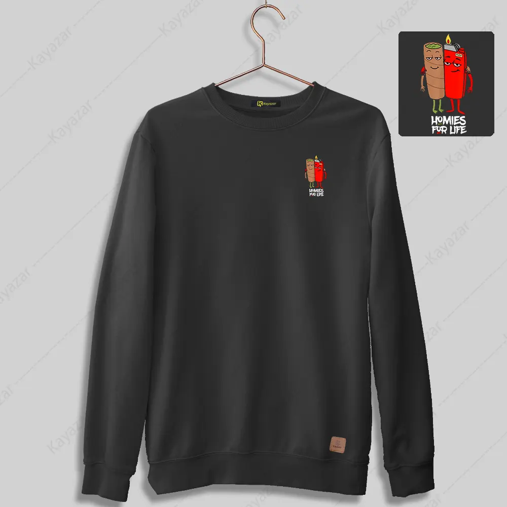 Permanent Print Sweatshirt For Men's - Homies-For-Life
