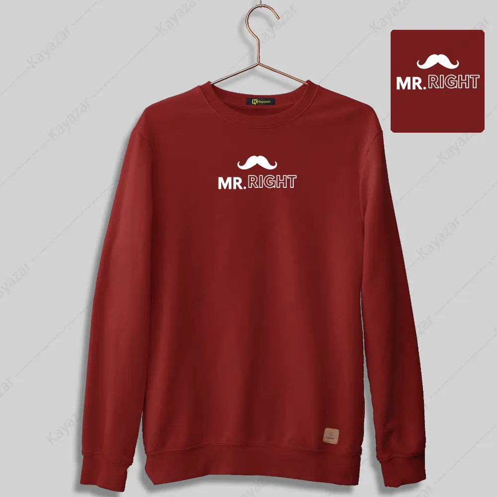 Permanent Print Sweatshirt For Men's - Mr-Right
