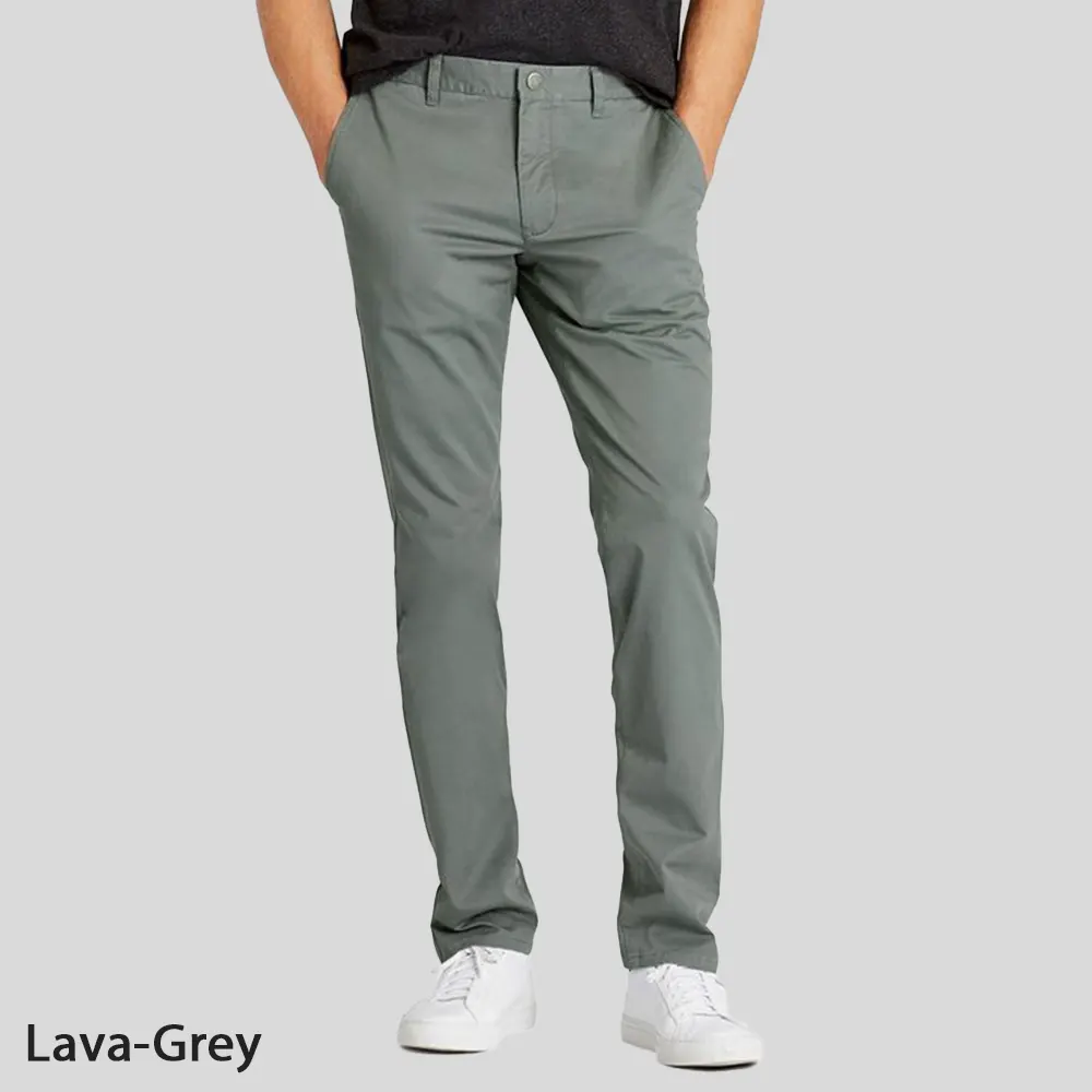 Men's Lava Grey Cotton Chinos Dress Pant