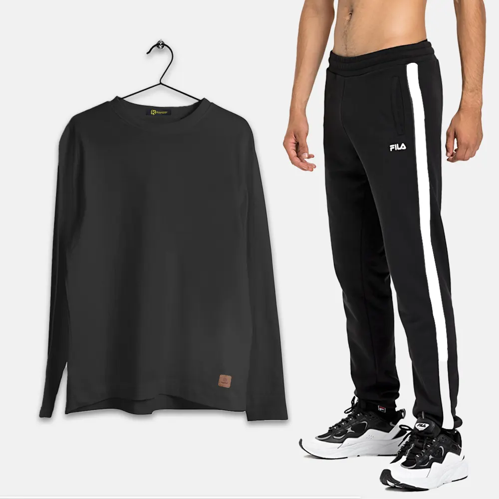 Branded Men's Running Suit, Full Sleeve T-Shirt