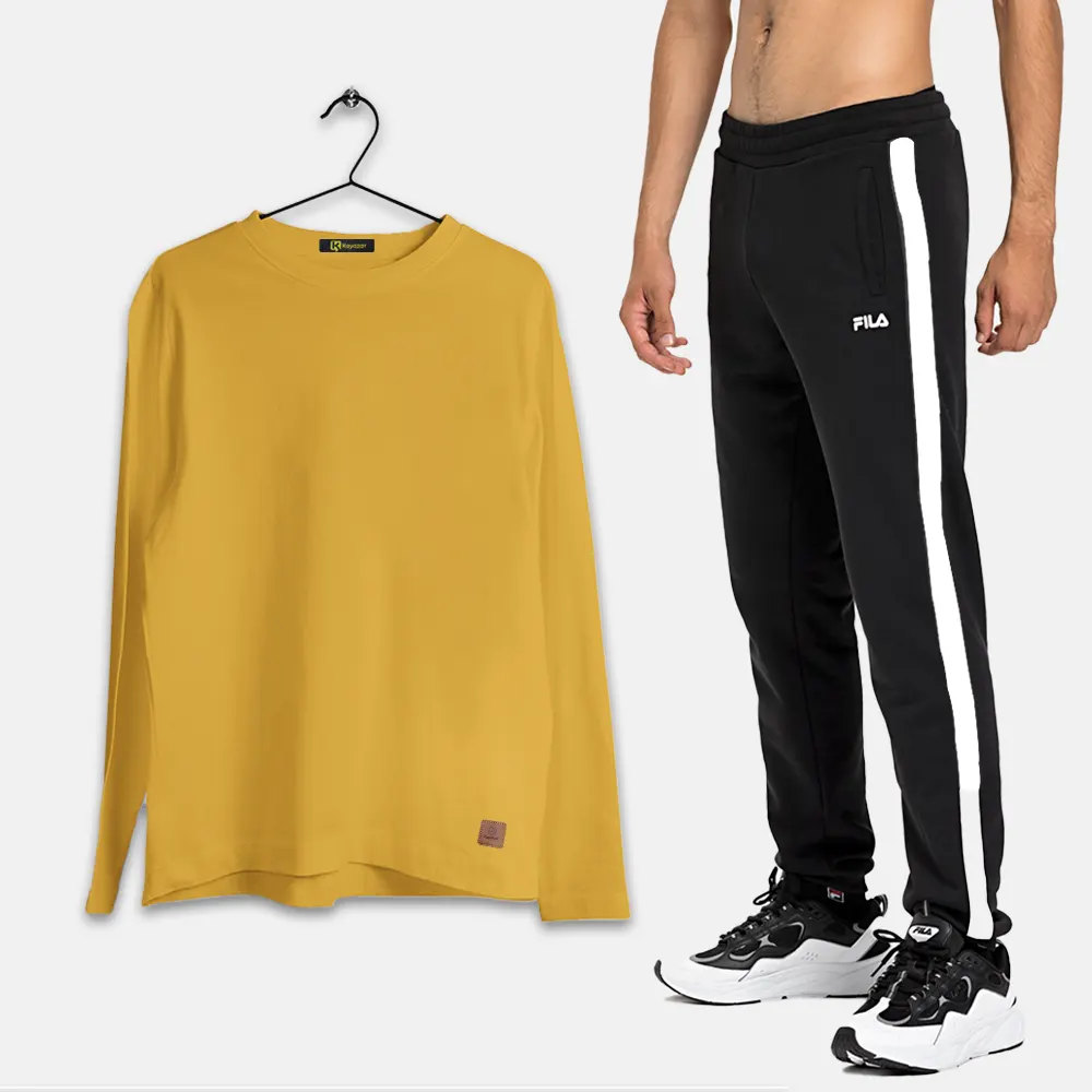 Branded Men's Running Suit, Full Sleeve T-Shirt