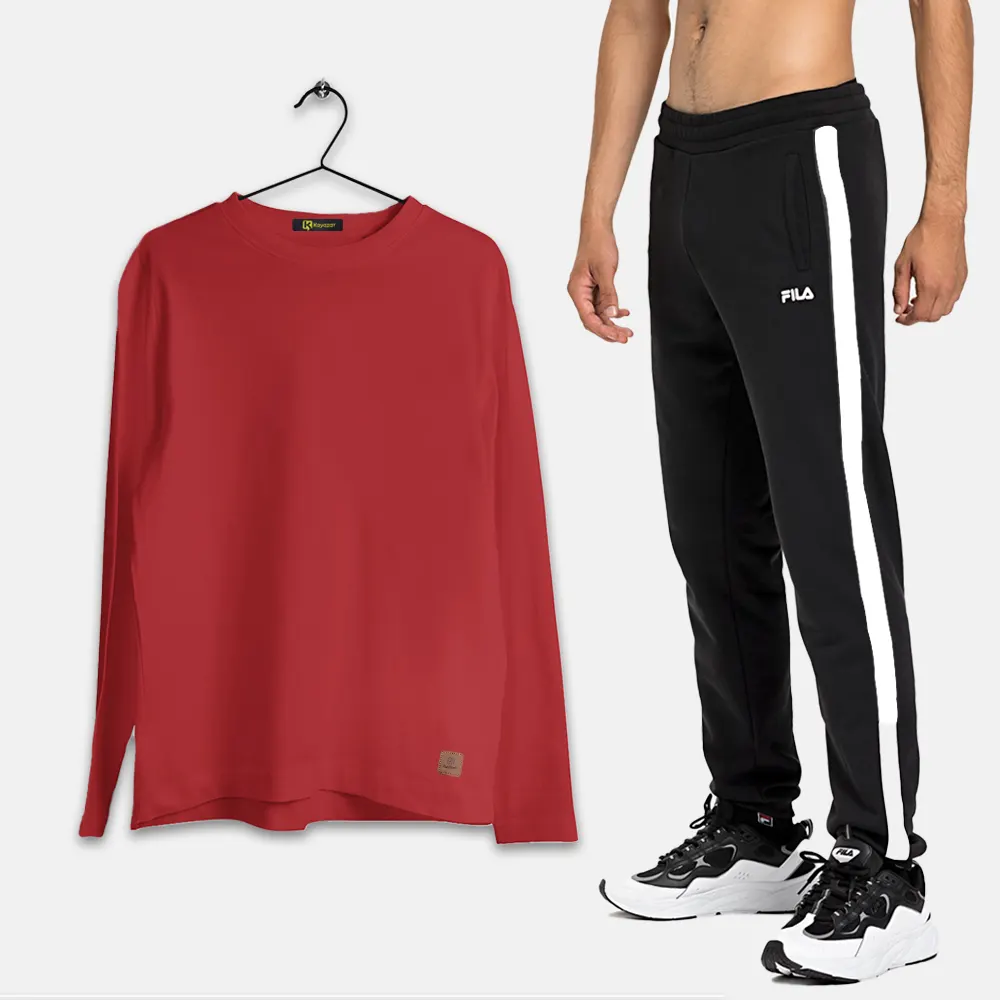 Branded Men's Running Suit, Full Sleeve T-Shirt