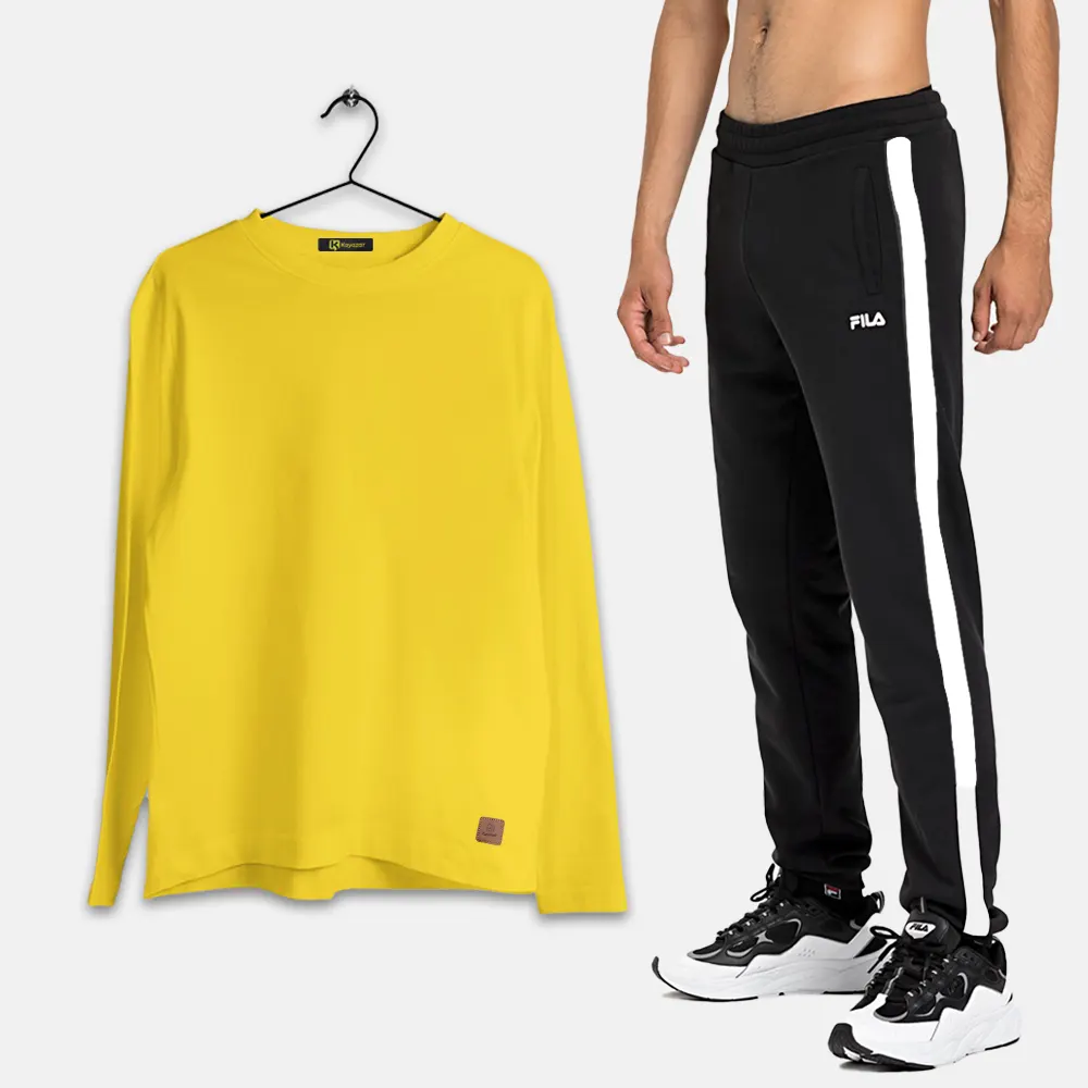 Branded Men's Running Suit, Full Sleeve T-Shirt