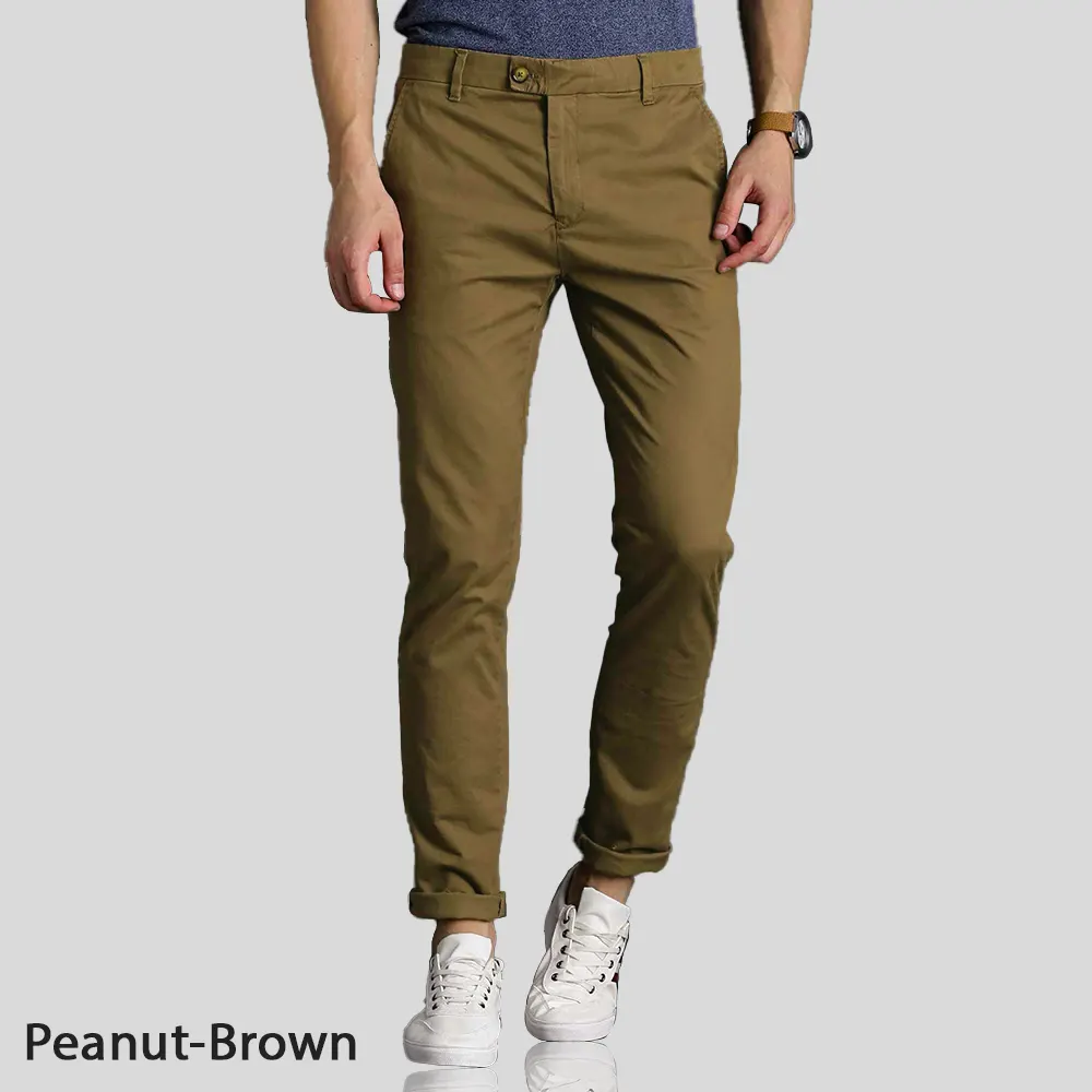 Buy Men's Peanut Brown Cotton Chinos Dress Pant Online in Pakistan