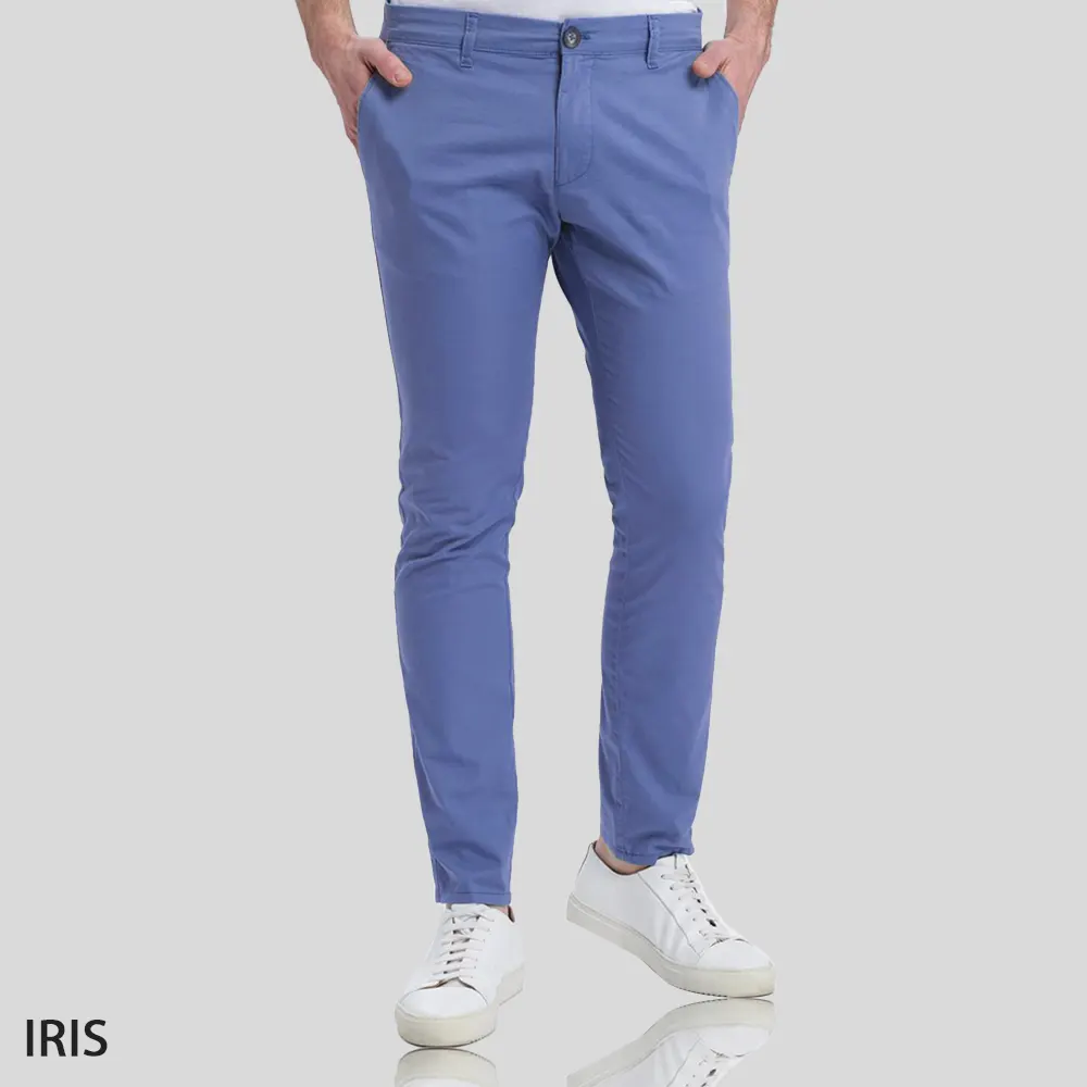 Men's Cotton Check Dress Pant Stretchable Chinos IRIS