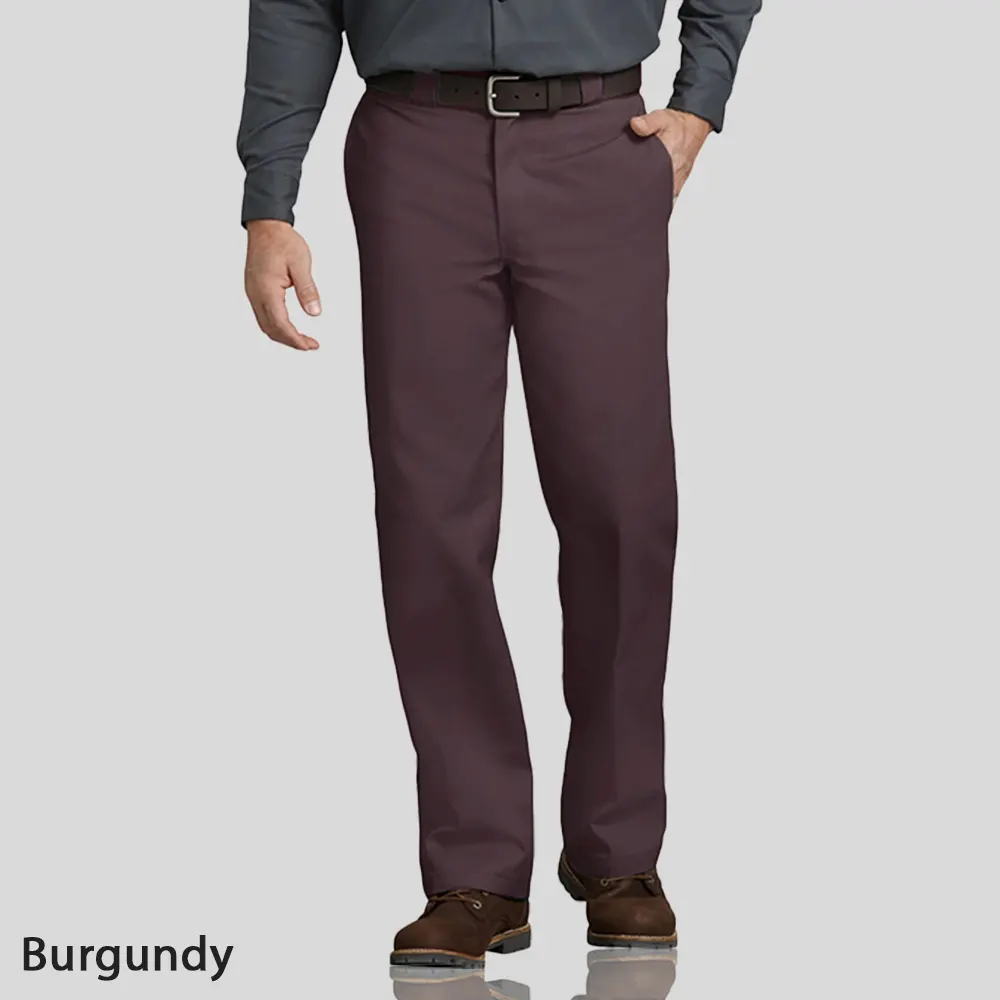 Men's Burgundy Cotton Chinos Dress Pant
