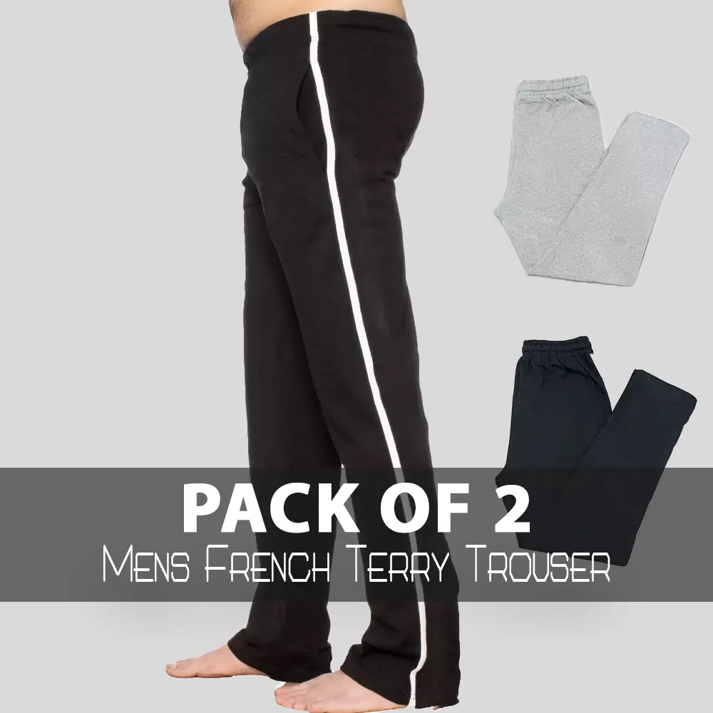Pack Of 2 Men's French Terry Trousers