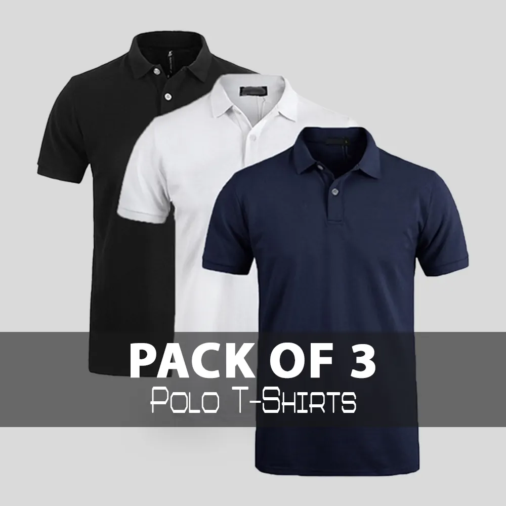 Kayazar Men's Polo T-Shirts Pack Of 3