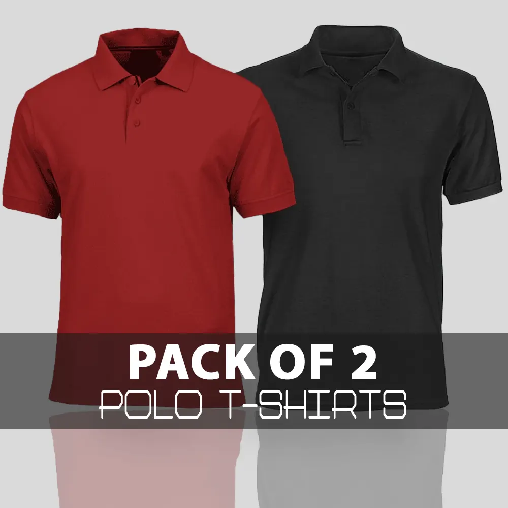 Men's Polo T-Shirts Pack Of 2