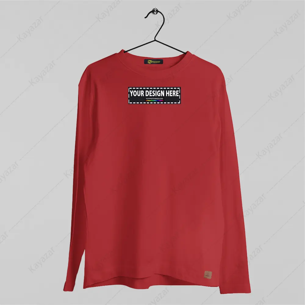 Full Sleeves Customized Permanent Print T-Shirt ( 4x4 )