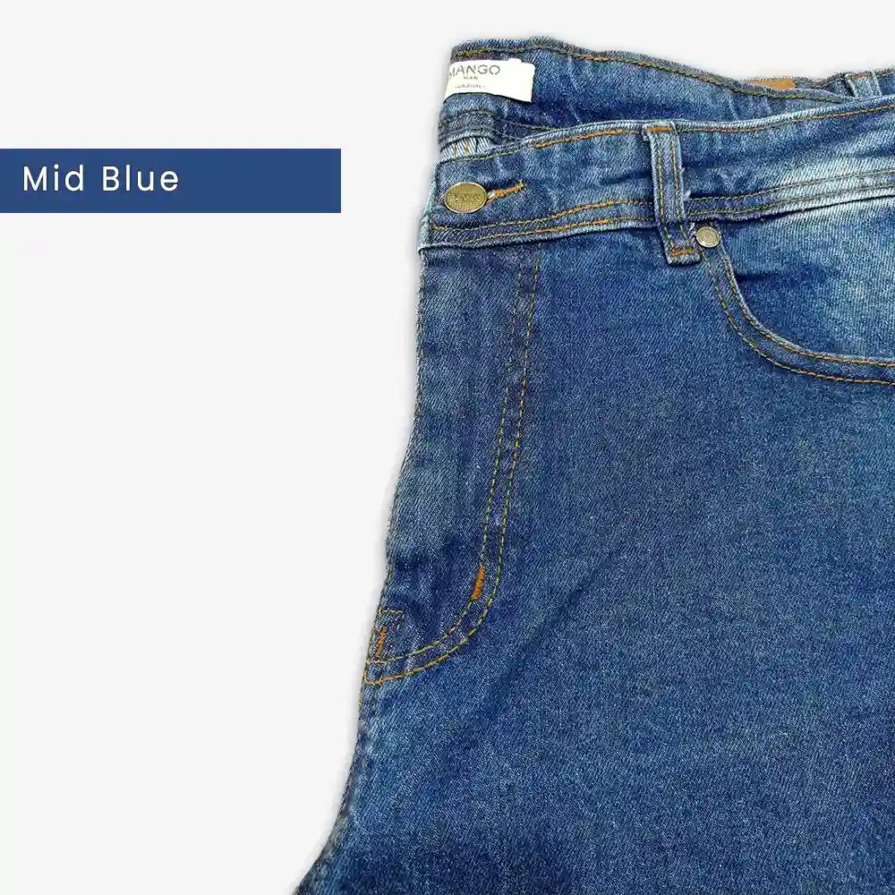 Mango Men's Straight Pattern Branded Jeans Pack Of 3