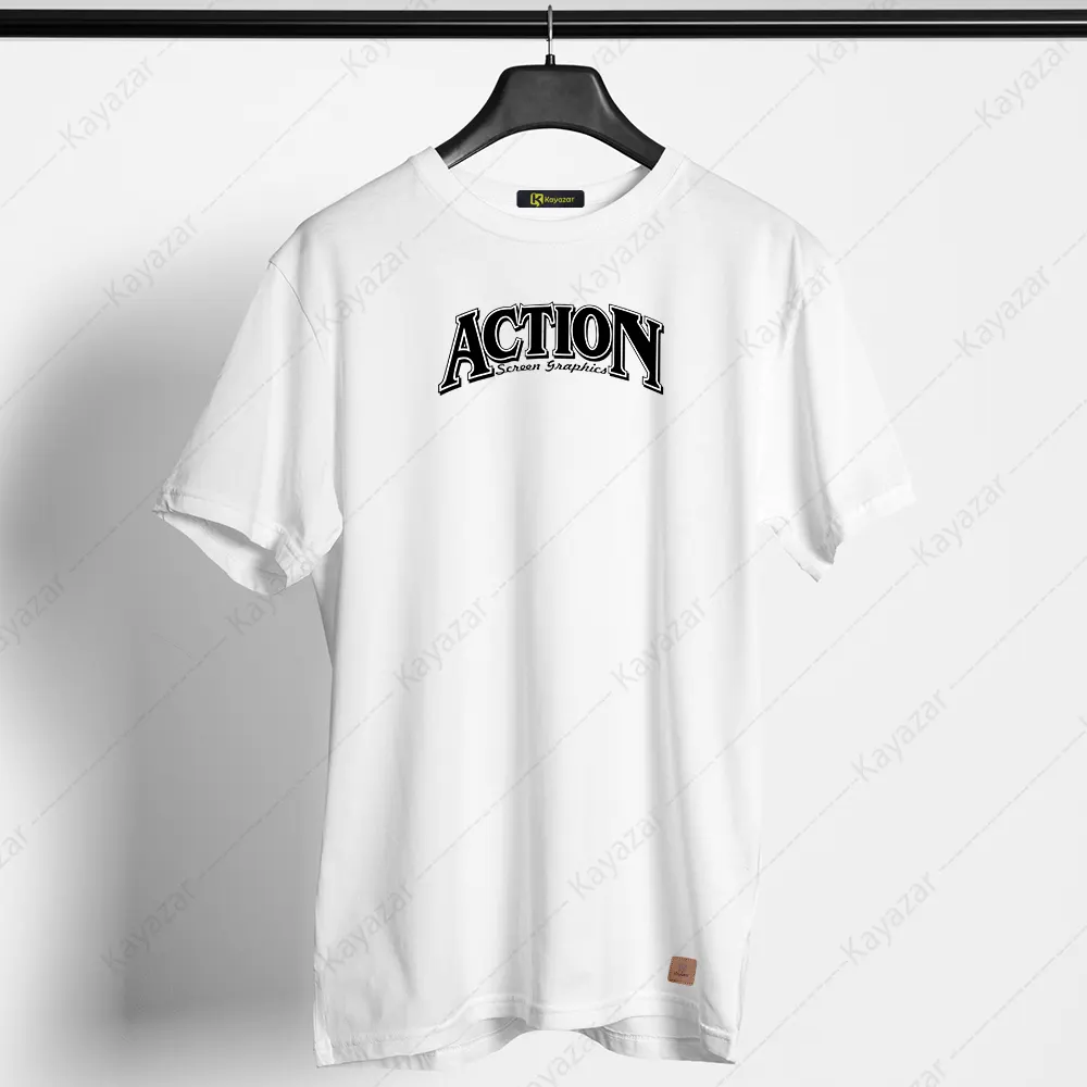 Half Sleeves Men's T-Shirts Action (Permanent Print)