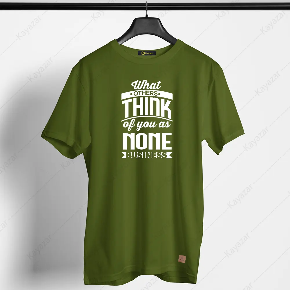 Half Sleeves Men's T-Shirts What Other Think None Business (Permanent Print)