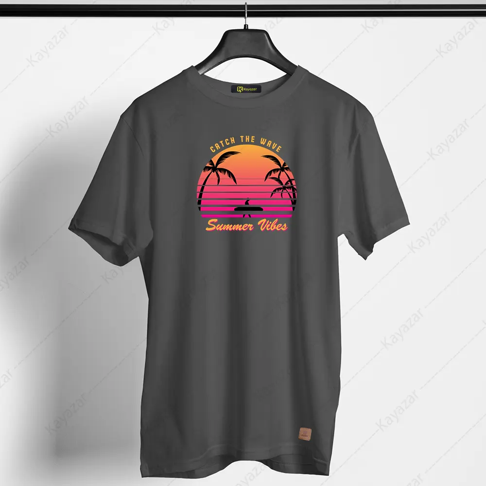 Half Sleeves Men's T-Shirts Summer-Vibes (Permanent Print)