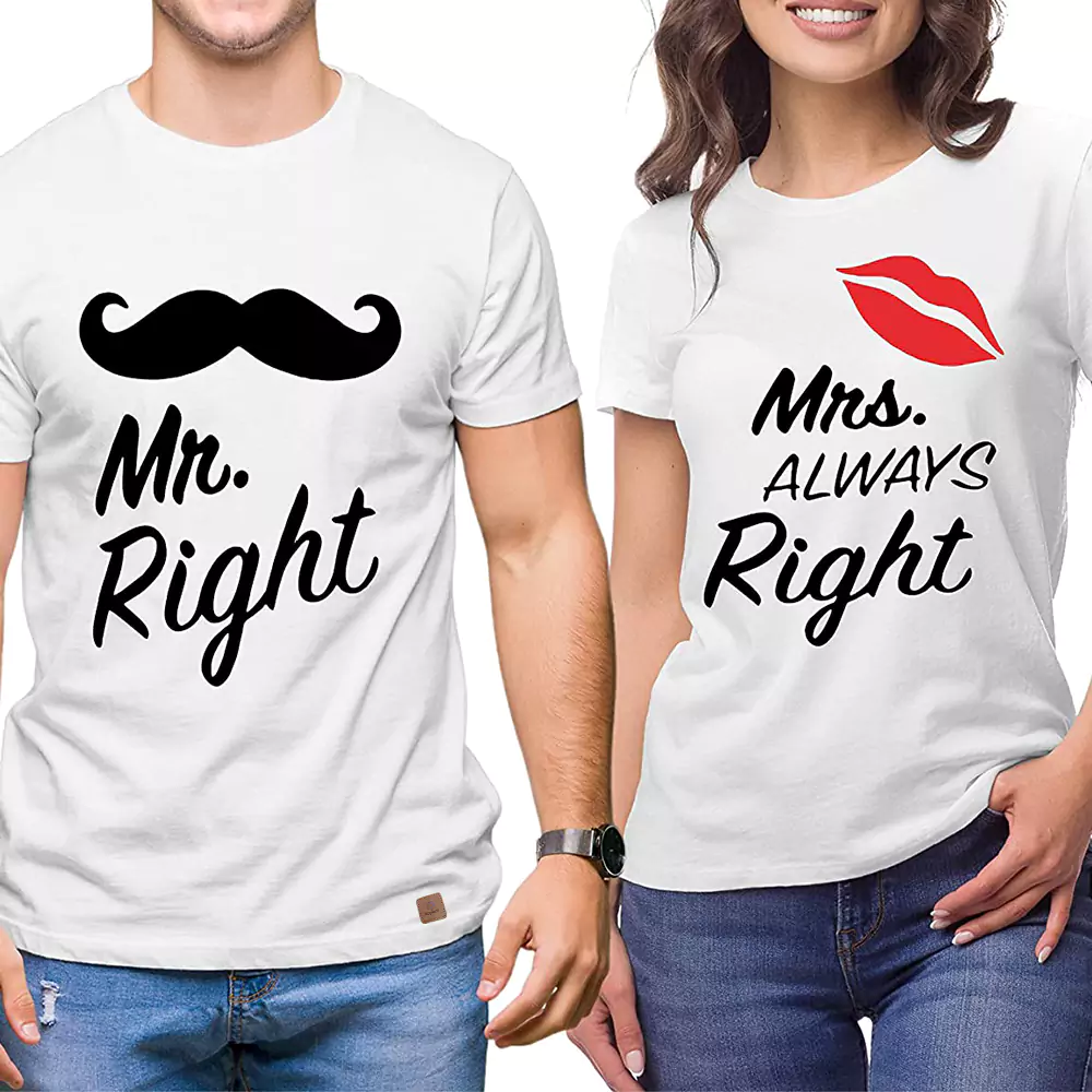 mr right mrs always right t shirts