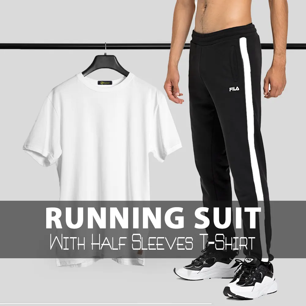 Branded Men's Running Suit, Half Sleeve T-Shirt