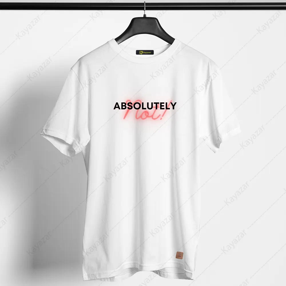 Absolutely Not 008 Permanent Print Round Neck T Shirt