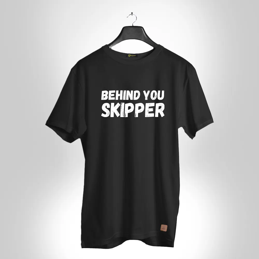 Behind You Skipper 010 Permanent Print Round Neck T Shirt
