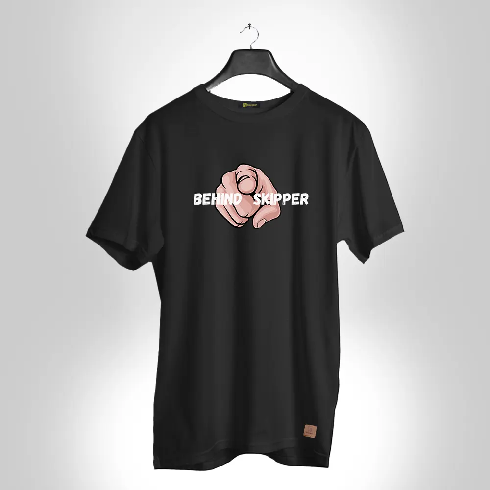 Behind You Skipper 009 Permanent Print Round Neck T Shirt
