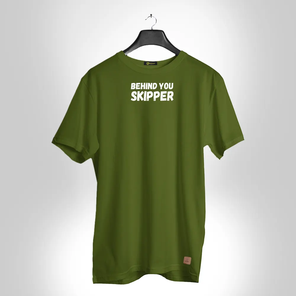 Behind You Skipper 008 Permanent Print Round Neck T Shirt