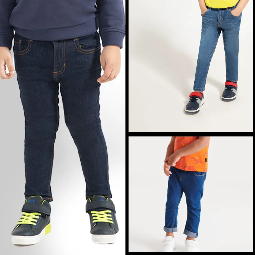 Pack Of 3 Boy's Basic Denim Jeans
