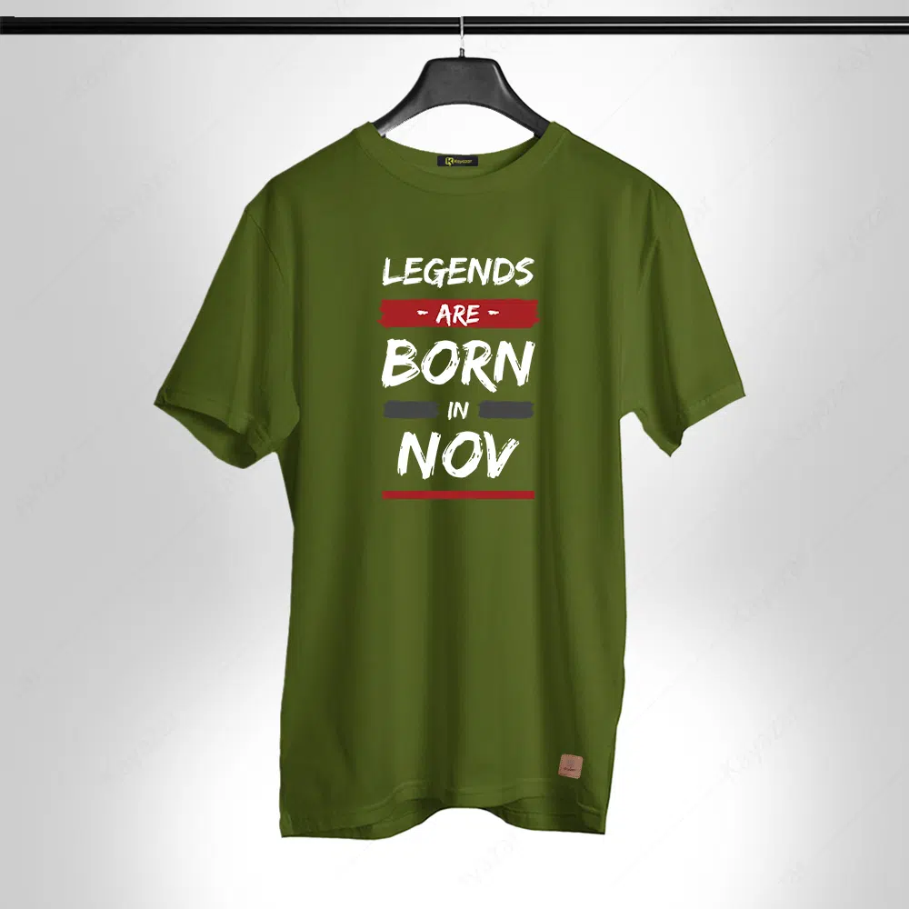 Birthday Gift Round Neck Permanent Print Men T-Shirt Nov-001