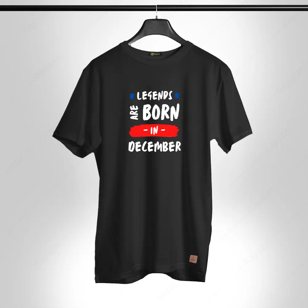 Birthday Gift Round Neck Permanent Print Men T-Shirt Dec-002