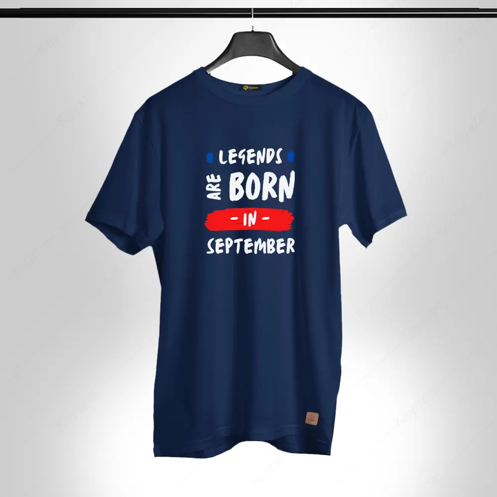 Birthday Gift Round Neck Permanent Print Men T-Shirt Sept-002