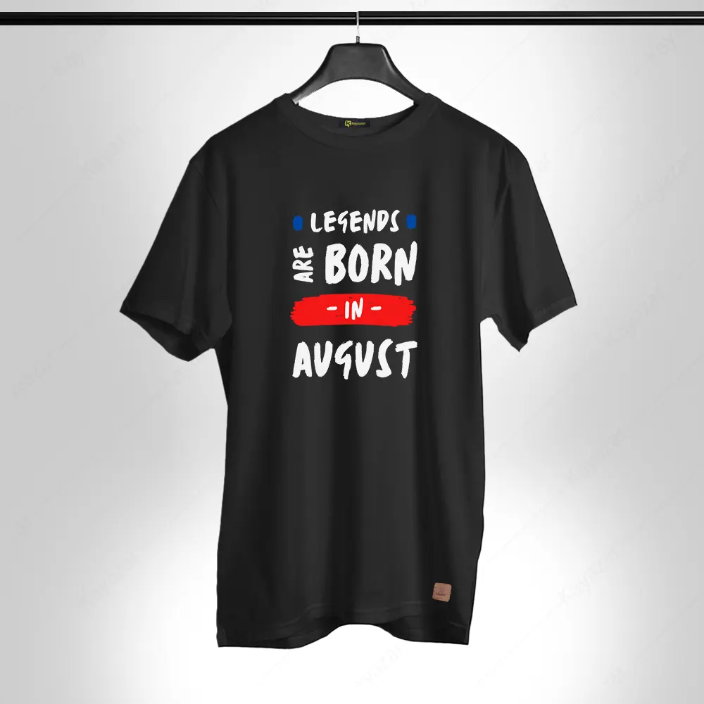 Birthday Gift Round Neck Permanent Print Men T-Shirt Aug-002