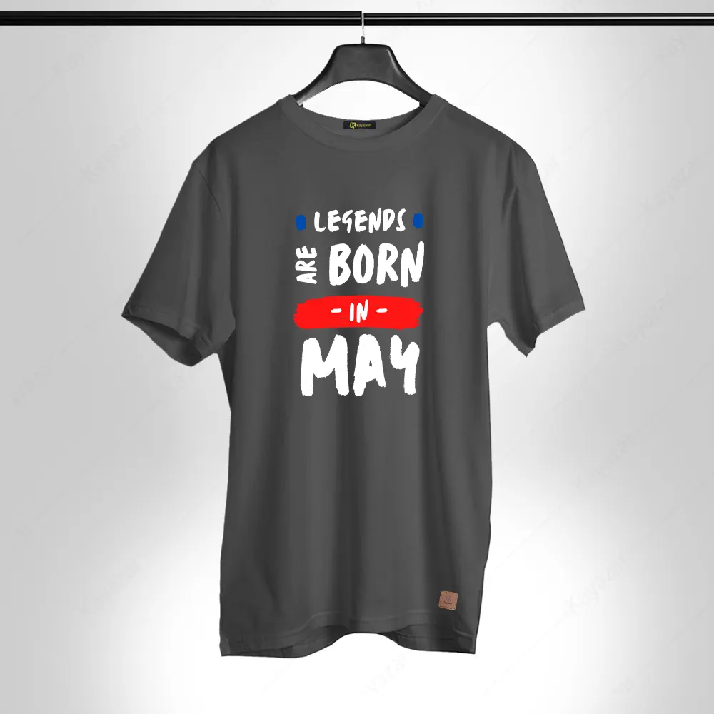 Birthday Gift Round Neck Permanent Print Men T-Shirt May-002