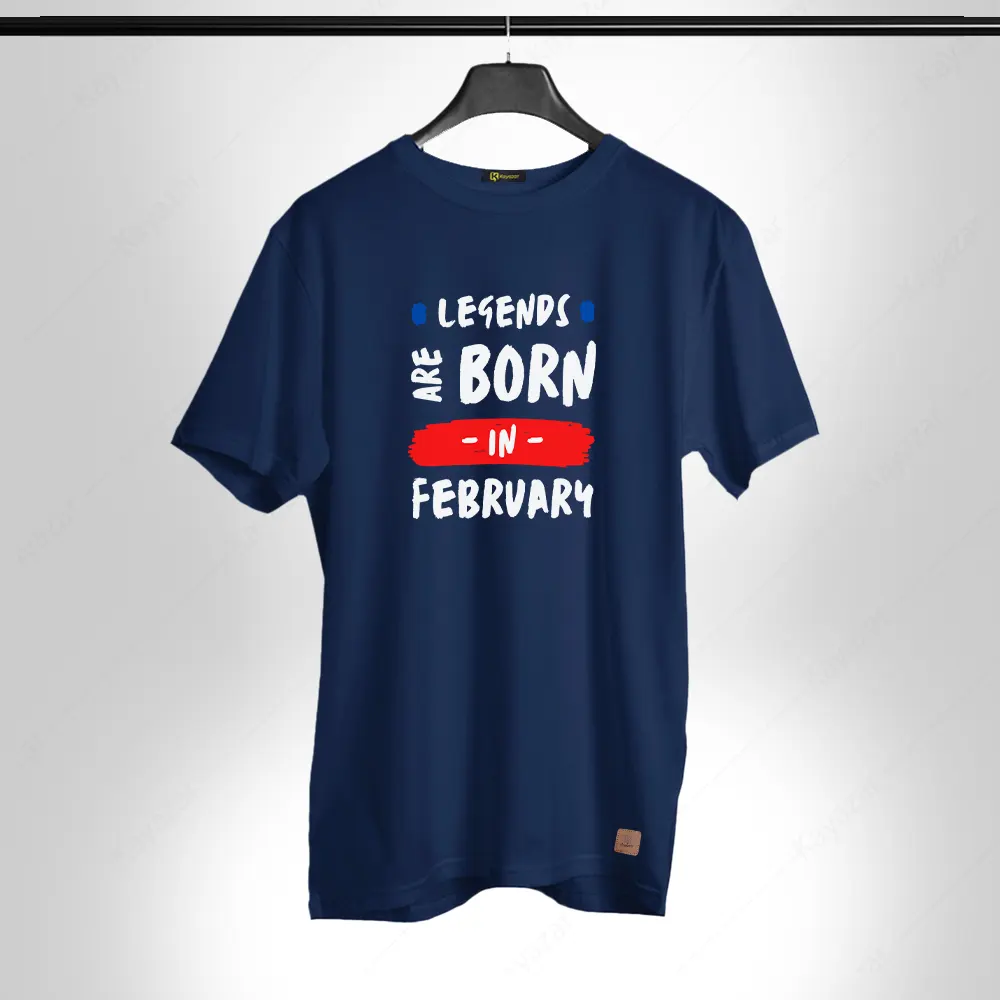 Birthday Gift Round Neck Permanent Print Men T-Shirt Feb-002
