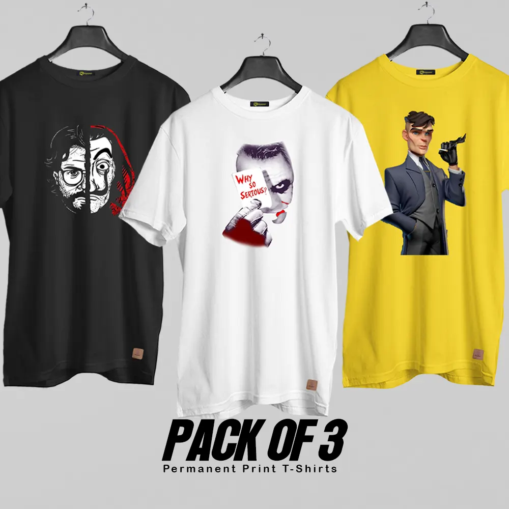 Pack of 3 (That's My Style) Permanent Print T Shirts Deal 016