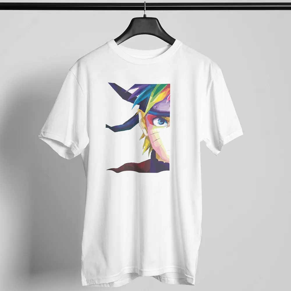 Men's T-Shirt Round Neck Naruto-5 (Permanent Print)