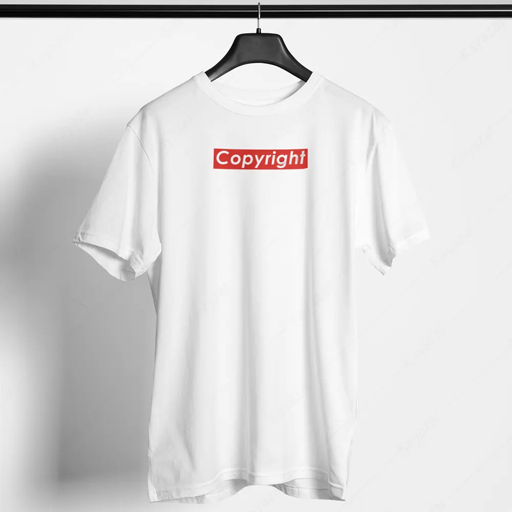 Men's T-Shirt Round Neck Copyright (Permanent Print)
