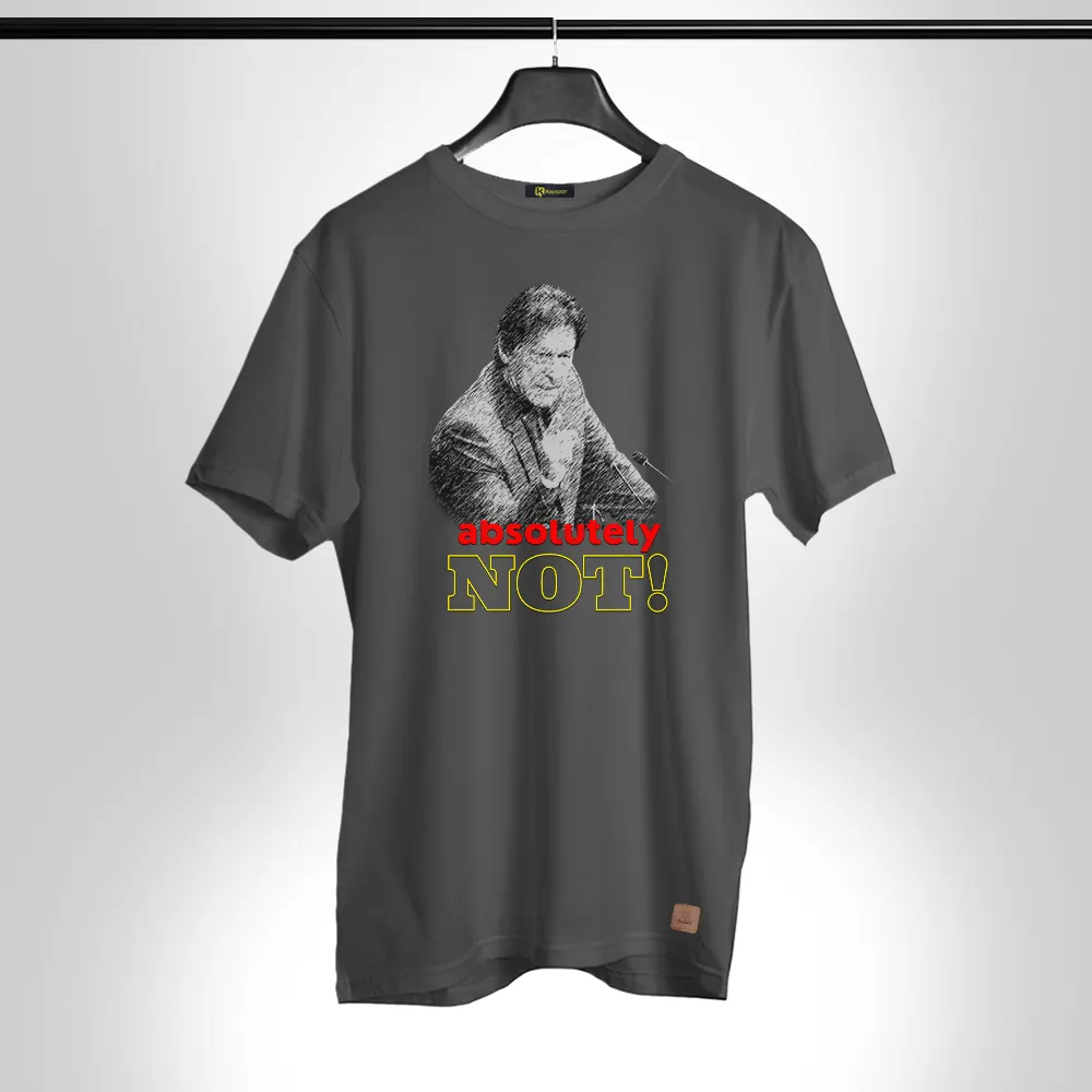 Absolutely Not 016 Permanent Print Round Neck T Shirt