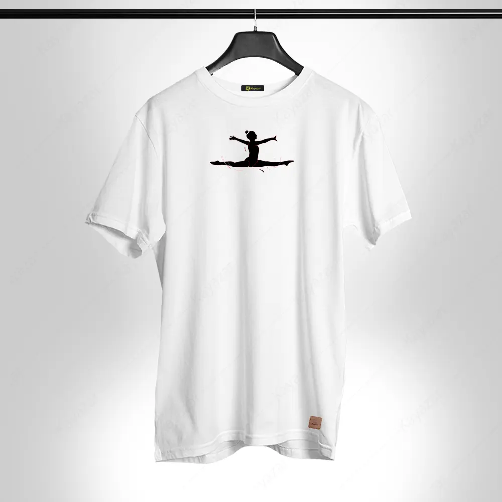 Yoga-Girl Round Neck Permanent Print Half Sleeves T Shirt
