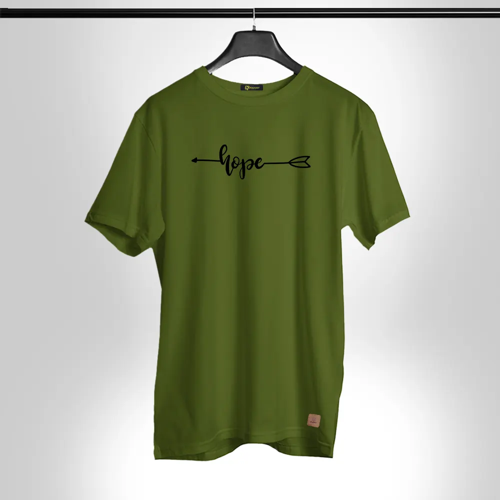 Hope-010 Round Neck Permanent Print Half Sleeves T Shirt